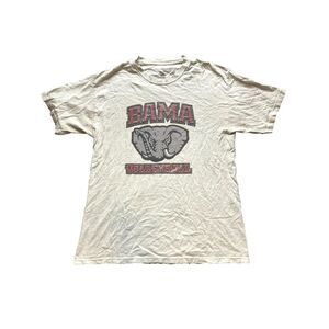 Alabama Crimson Tide Shirt Adult Medium Beige Volleyball Elephant Head Logo Mens